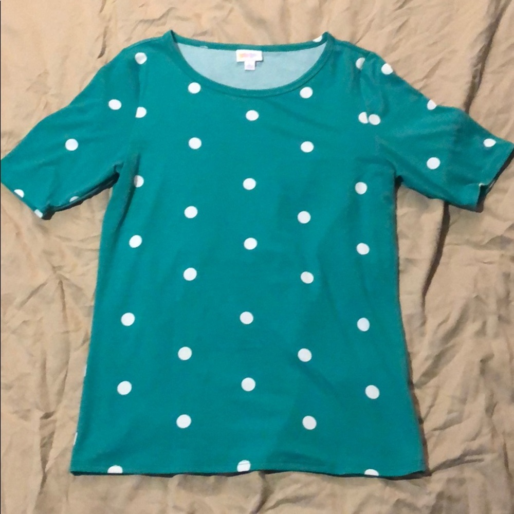 LulaRoe Gigi polka dot top